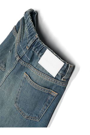 Jeans dritti in denim di cotone indaco MAISON MARGIELA KIDS | M60453MM090M601